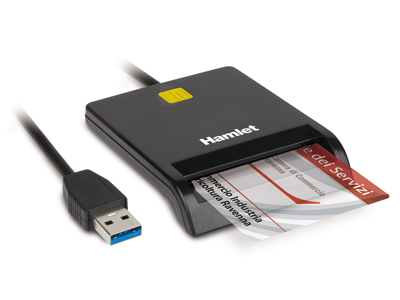 Lettore smart card firma digitale -Ewent EW1052 Nero USB 2.0