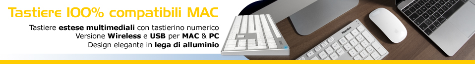 Tastiere in Alluminio per Mac e PC